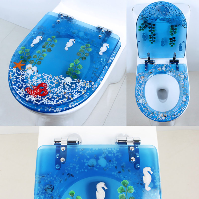 Rosecliff Heights Blue Ocean Toilet Seat Cover Wayfair